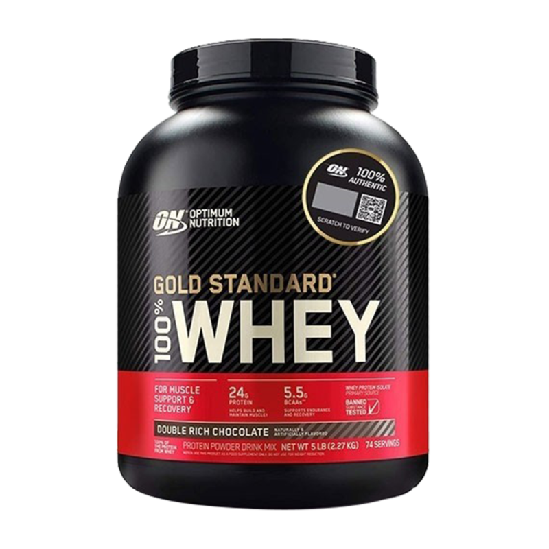 100% Whey Gold Standard de Optimium Nutrition est une préparation alimentaire en poudre avec de la saveur, à base d’un triple mélange de types de protéines:  Isolat, concentré et hydrolysât de protéine de lactosérum.