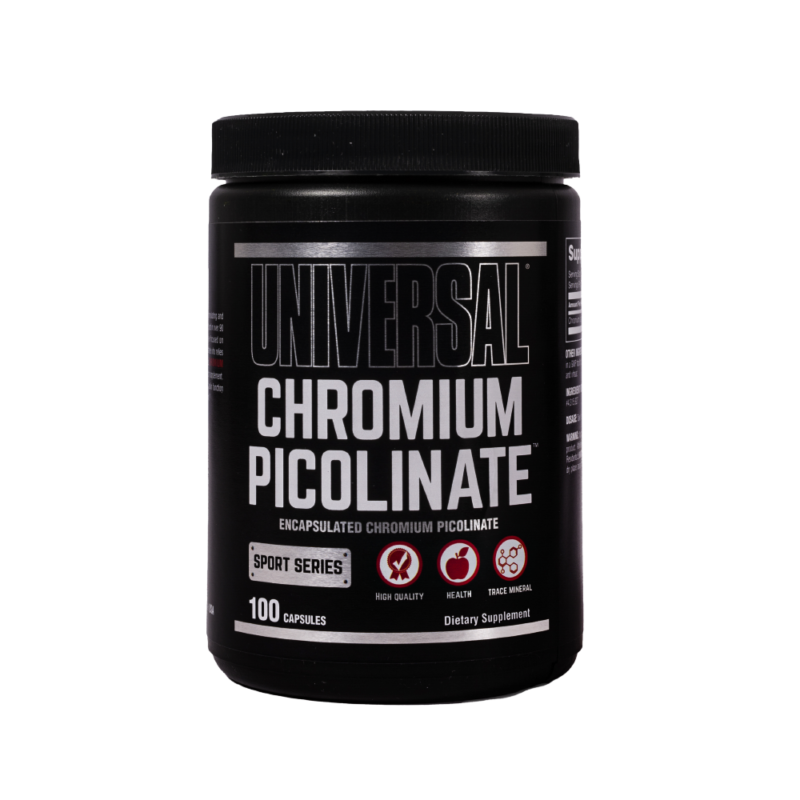 Universal Nutriton Chromium Picolinate™  est un supplément de chrome biologiquement actif. Le picolinate de chrome aide le métabolisme du corps en aidant l’insuline à fonctionner efficacement. Chaque capsule contient 50 mcg de chrome biologiquement actif et sans levure.