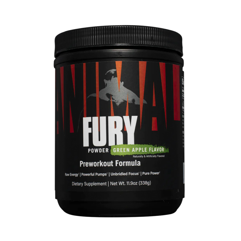 Un supplément pré-entraînement sans fioritures mais puissant, Animal Fury est composé de 350 mg de caféine et de citrulline malate pour augmenter la production d’oxyde nitrique, de bêta-alanine, de L-tyrosine et de BCAA dans chaque cuillère. Entraînez-vous plus intensément que jamais avec l’Animal Fury puissant et délicieux, conçu pour les hommes et les femmes.