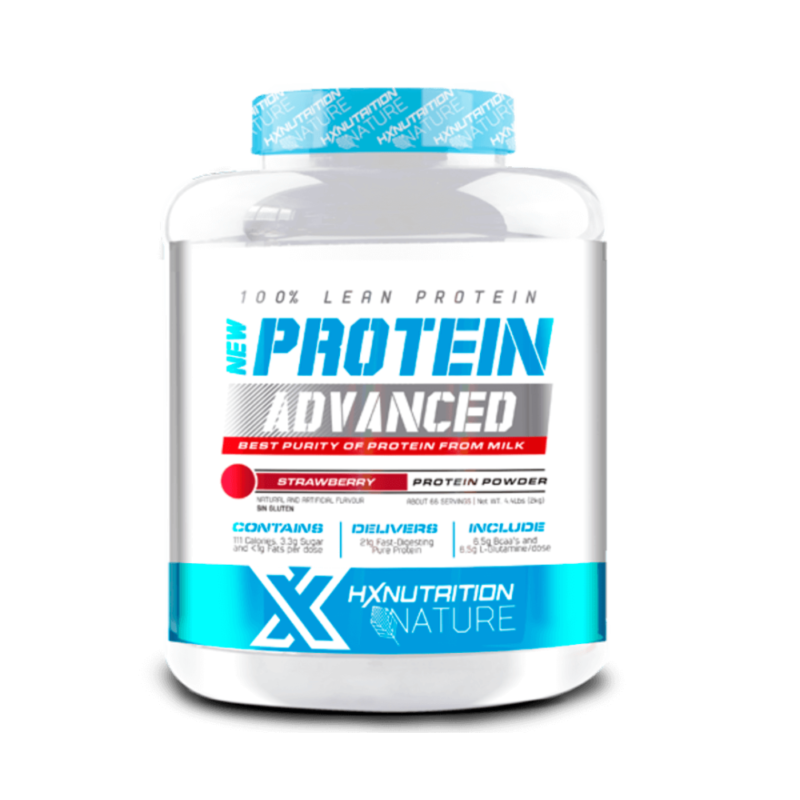 New Protein Advanced de HX Nature est une protéine à base de concentré de protéines de lait, avec 72% de pourcentage de protéines et seulement 13% de glucides pour faciliter l’absorption, avec des saveurs absolument délicieuses.